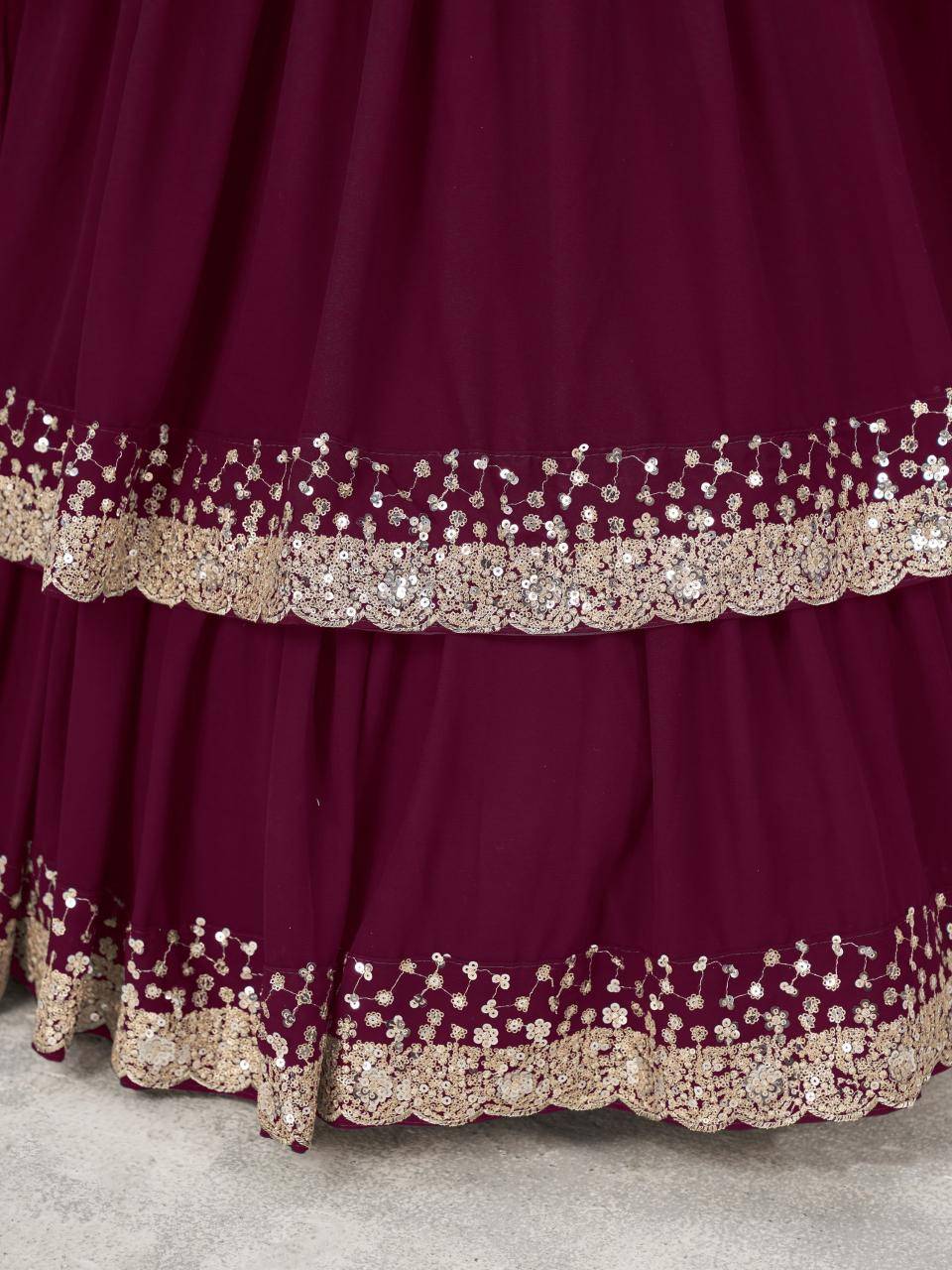 Anchal vol 2 Georgette Purple Lehenga choli wholesale market in Delhi